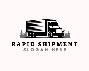 Logistic Truck Transport logo design