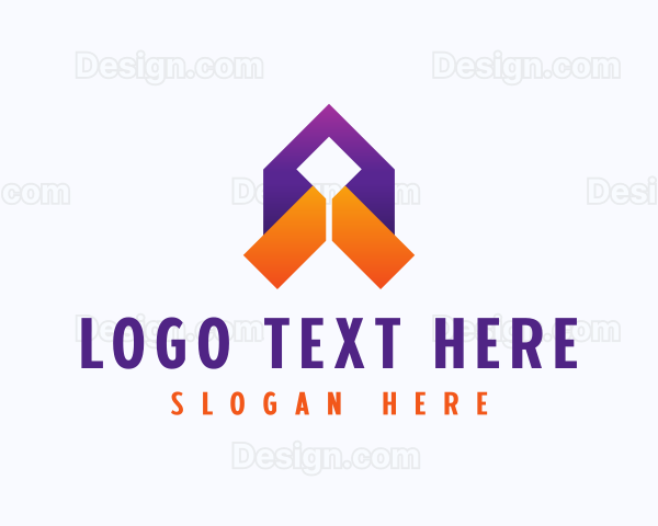 Abstract Arrow Polygon Logo