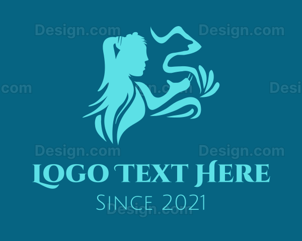 Blue Mystical Lady Logo