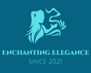 Blue Mystical Lady logo design