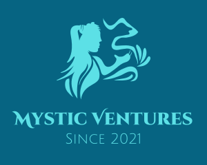 Blue Mystical Lady logo design