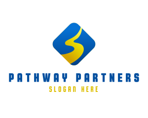 Road Pathway Letter S logo