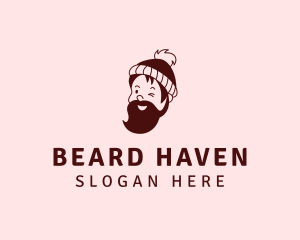 Hipster Beard Beanie logo design