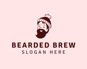 Hipster Beard Beanie logo design