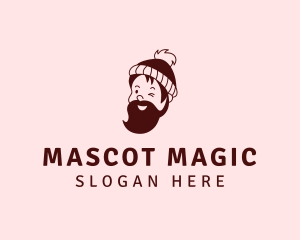 Hipster Beard Beanie logo design