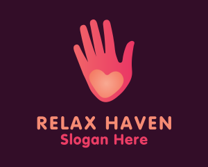 Pink Heart Hand Healing Logo