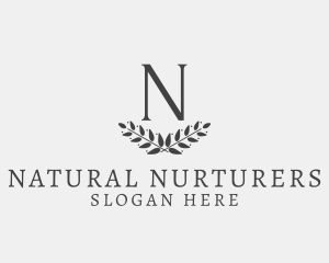 Natural Herbal Organic Leaf  logo design