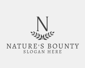 Natural Herbal Organic Leaf  logo design