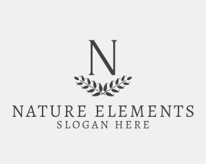 Natural Herbal Organic Leaf  logo design