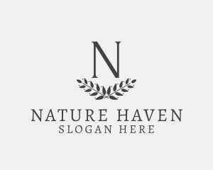 Natural Herbal Organic Leaf  logo design