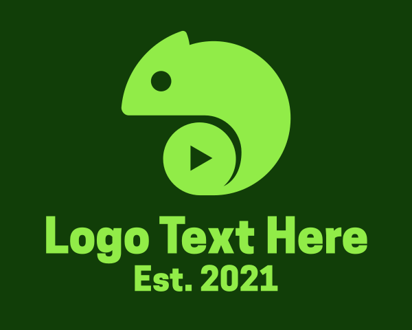 Green Lizard logo example 3