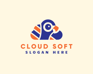 Bird Head Cloud logo design