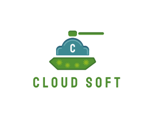 Cloud Tank Weapon logo design