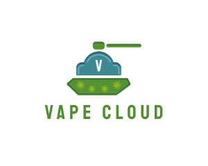 Cloud Tank Weapon logo design