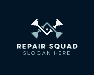 Plumbing Plunger Repair logo design