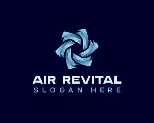 Cooling Air Conditioning Circulation logo design