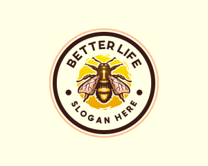 Bumblebee Apiary Bug logo design