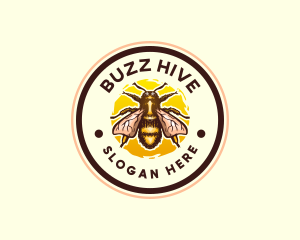 Bumblebee Apiary Bug logo design