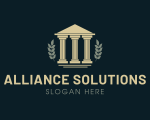 Modern Pillar Legal Courthouse logo design