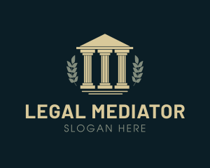 Modern Pillar Legal Courthouse logo design