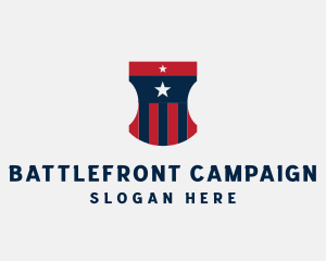 Patriotic Shield Star logo design