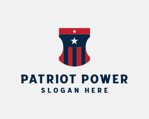 Patriotic Shield Star logo design