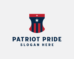 Patriotic Shield Star logo