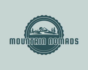 Mountain Nature Badge logo design