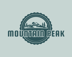 Mountain Nature Badge logo design