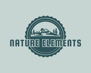 Mountain Nature Badge logo design