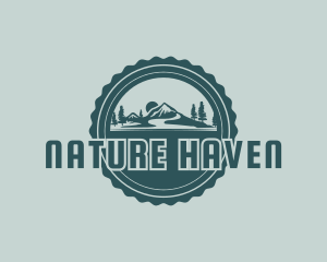 Mountain Nature Badge logo design