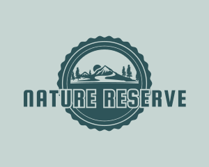 Mountain Nature Badge logo design