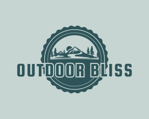 Mountain Nature Badge logo design