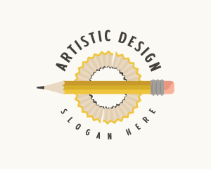 Artist Pencil Shaving logo design