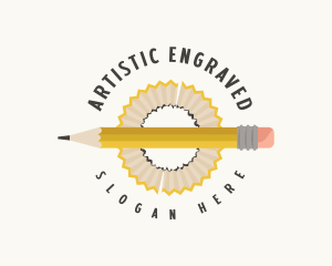 Artist Pencil Shaving logo design