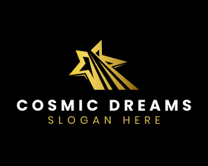 Swoosh Cosmic Star logo design