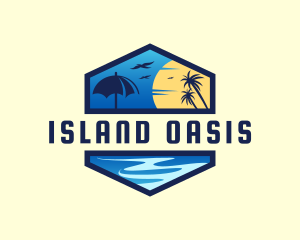 Tropical Sea Vacation logo design