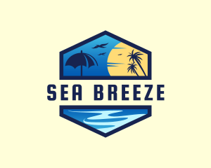 Tropical Sea Vacation logo design