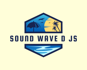 Tropical Sea Vacation logo design