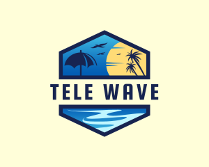 Tropical Sea Vacation logo design