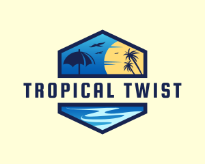 Tropical Sea Vacation logo design