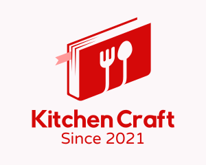 Kitchen Utensils Book logo design