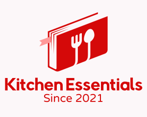 Kitchen Utensils Book logo design