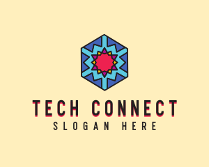 Geometric Hexagon Pattern Logo