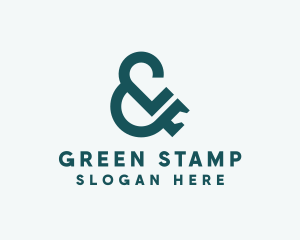 Green Ampersand Type logo design