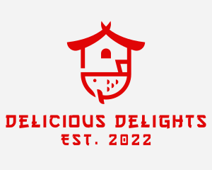 Oriental House Seafood  logo design