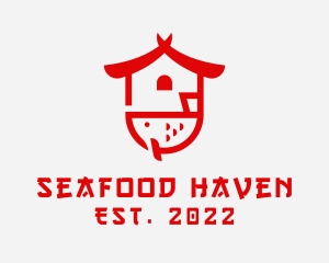 Oriental House Seafood  logo design