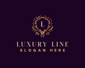 Luxury Crest Stag logo design