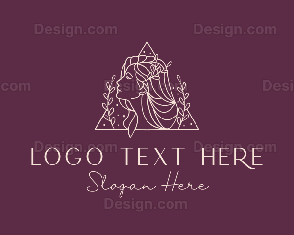 Elegant Beauty Salon Wreath Logo