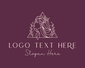 Elegant Beauty Salon Wreath logo